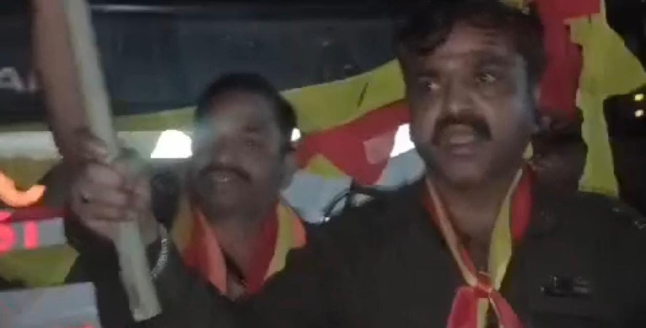 ಮರಾಠ ಪುಂಡರಿಗೆ ಪ್ರತ್ಯುತ್ತರ ನೀಡಿದ ಬಾಗಲಕೋಟೆ ಕರವೇ ಕಾರ್ಯಕರ್ತರು