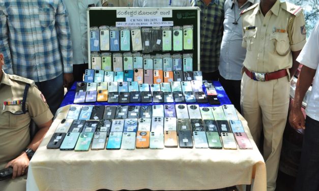 ಅಂತರರಾಜ್ಯ ಕಳ್ಳನ ಬಂಧನ : 14.71 ಲಕ್ಷ ಮೌಲ್ಯದ ಮೊಬೈಲ್, ಕಾರು ವಶಕ್ಕೆ