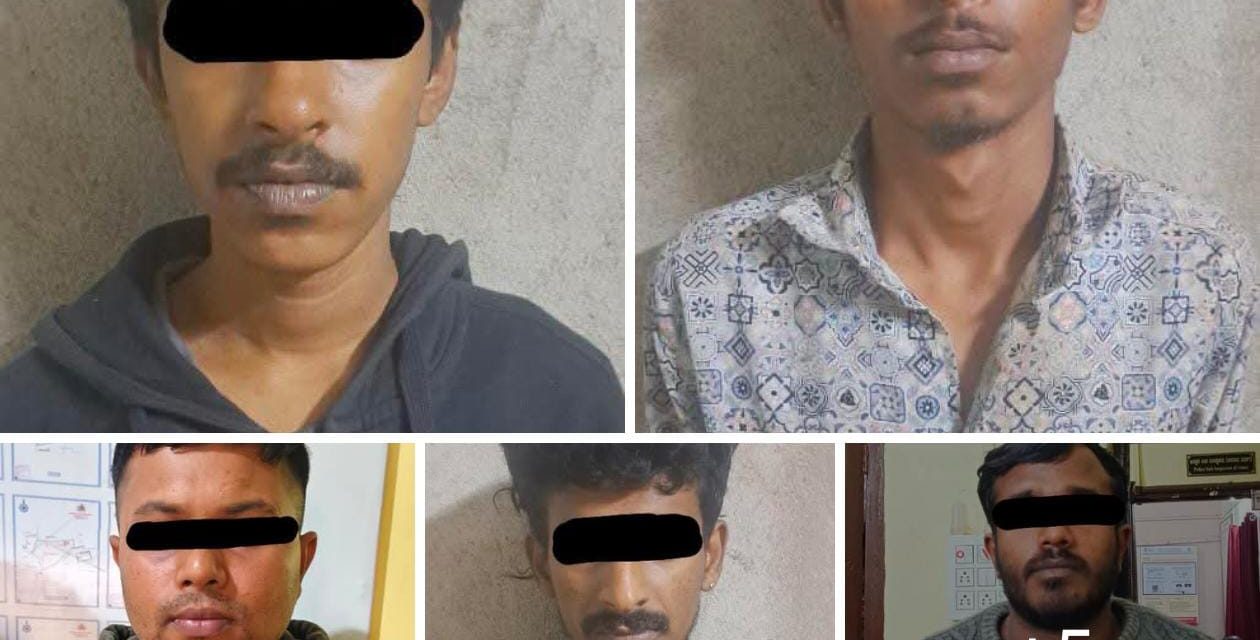 5 ಪ್ರಕರಣಗಳಲ್ಲಿ 9 ಆರೋಪಿಗಳನ್ನು ಬಂಧಿಸಿ 1 ಲಕ್ಷದ ಮೌಲ್ಯದ ವಸ್ತುಗಳು ವಶ