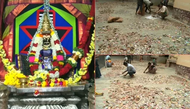 ಸವದತ್ತಿ ಯಲ್ಲಮ್ಮ ದೇವಾಲಯಕ್ಕೆ ನುಗ್ಗಿದ್ದ ಮಳೆನೀರು.. ಹುಂಡಿಯಲ್ಲಿದ್ದ ನೋಟುಗಳನ್ನ ಒಣ ಹಾಕಿದ ಸಿಬ್ಬಂದಿ