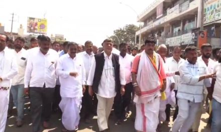 JDS ರಾಷ್ಟ್ರೀಯ ಉಪಾಧ್ಯಕ್ಷ ಪ್ರತಾಪರಾವ ಪಾಟೀಲ್ ಪುತ್ರ ಶಿವರಾಜ ಪಾಟೀಲ್ ಮೇಲೆ ದೂರು ಹಿನ್ನಲೆ ಪ್ರತಿಭಟನೆ