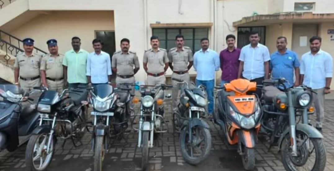 ಒಂದು ಬೈಕ್ ಪತ್ತೆ ಹಚ್ಚಲು ಮುಂದಾದ ಪೊಲೀಸರಿಗೆ ಸಿಕ್ತು ಏಳು ಬೈಕ್ : ಆರೋಪಿ ಅರೆಸ್ಟ್